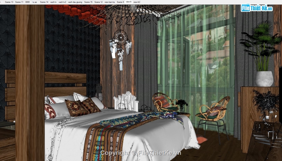 file sketchup nội thất phòng ngủ,Sketchup nội thất phòng ngủ,model sketchup phòng ngủ,sketchup phòng ngủ,Model su phòng ngủ